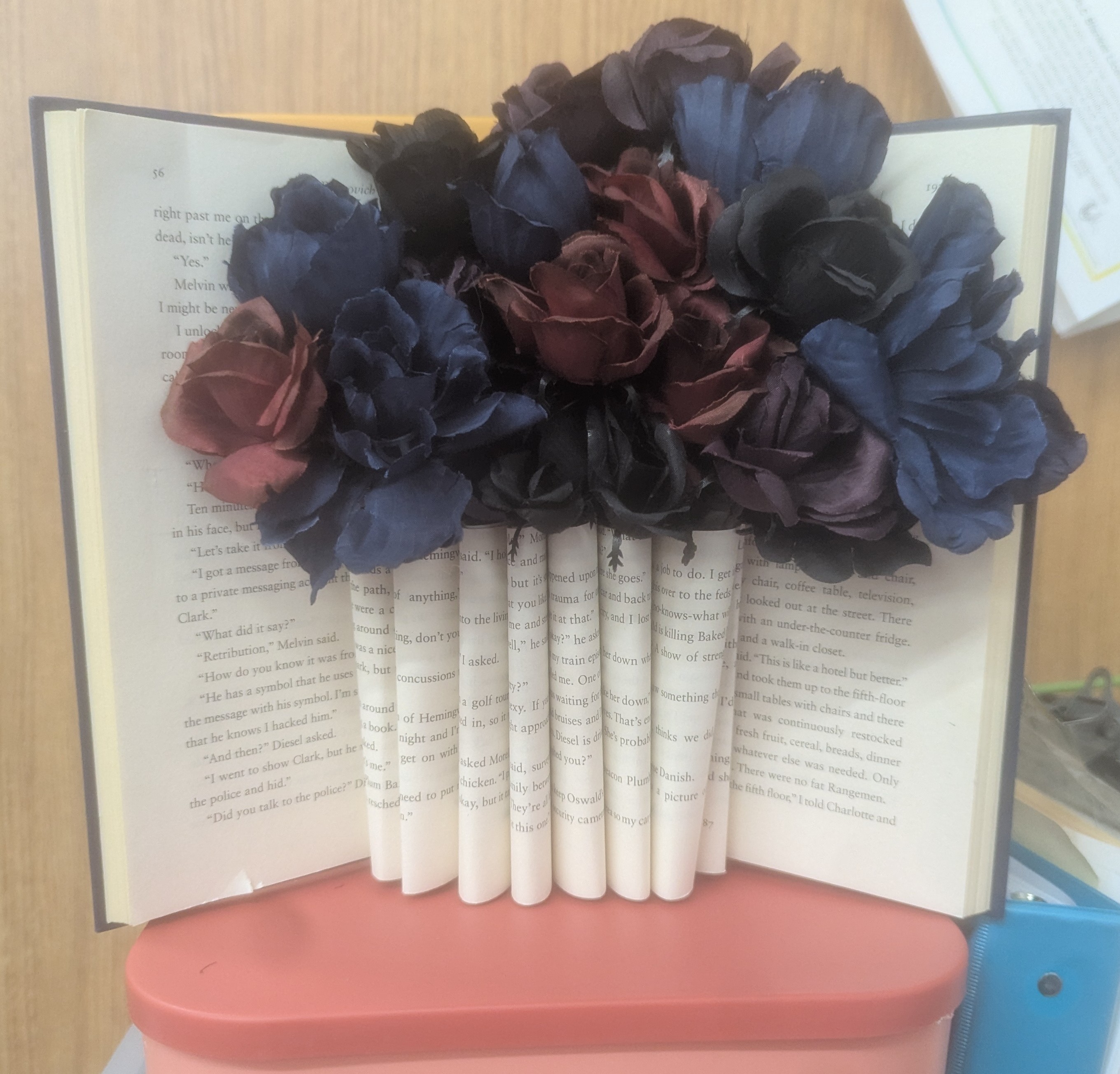 Image of the book vase that we will be making