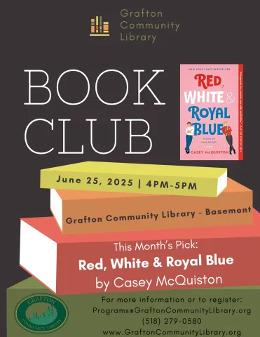 June's Book Club pick is Red, White & Royal Blue by Casey McQuiston.