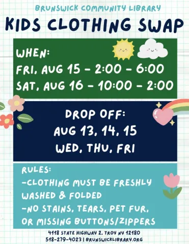 Kid's clothing swap flyer