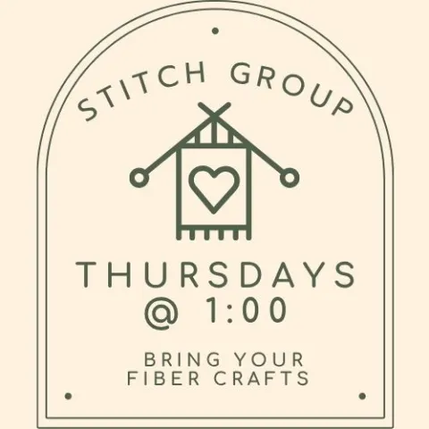 Flyer with logo of knitting