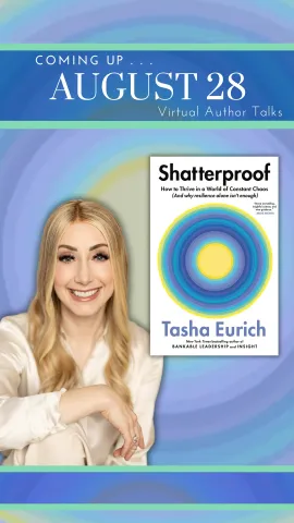 Virtual Author talk with  Dr. Tasha Eurich. See below for more information!