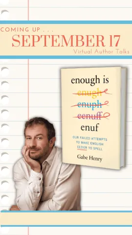 Virtual Author talk with Gabe Henry. See below for more information!
