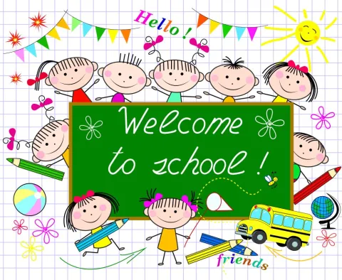 Welcome to school graphic