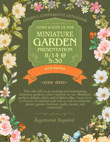 Minature Garden Presentation 8/14 @ 5:30