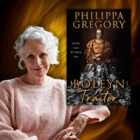 Flyer for the Menands Public Library’s Virtual Author Talk with Philippa Gregory. See More Info Below
