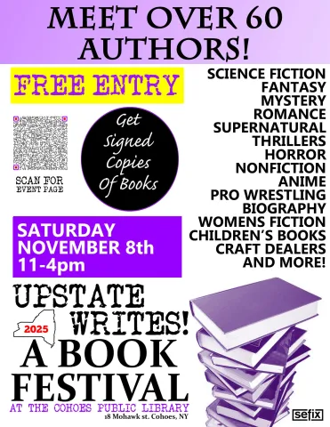 Join us at the Cohoes Public Library for the Upstate Writes! A Book Festival