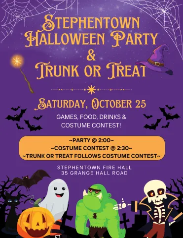 Flyer for Halloween Party and Trunk or Treat