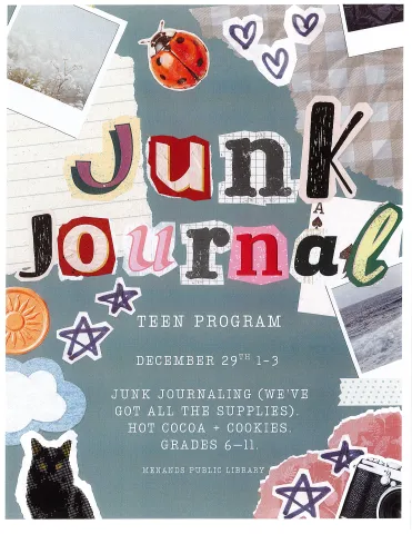Flyer for the Menands Public Library’s Teen Program. See More Info Below