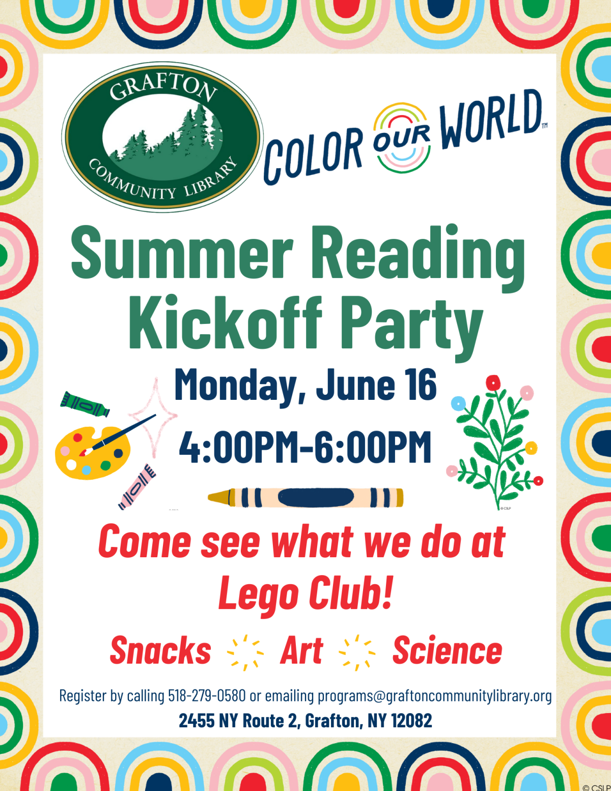 Join us on Monday, July 16 starting at 4:00PM for our Summer Reading Kickoff Party!