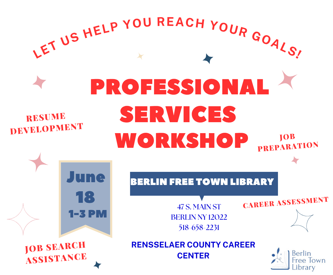 Professional Services Workshop on June 18 at 1 pm. 