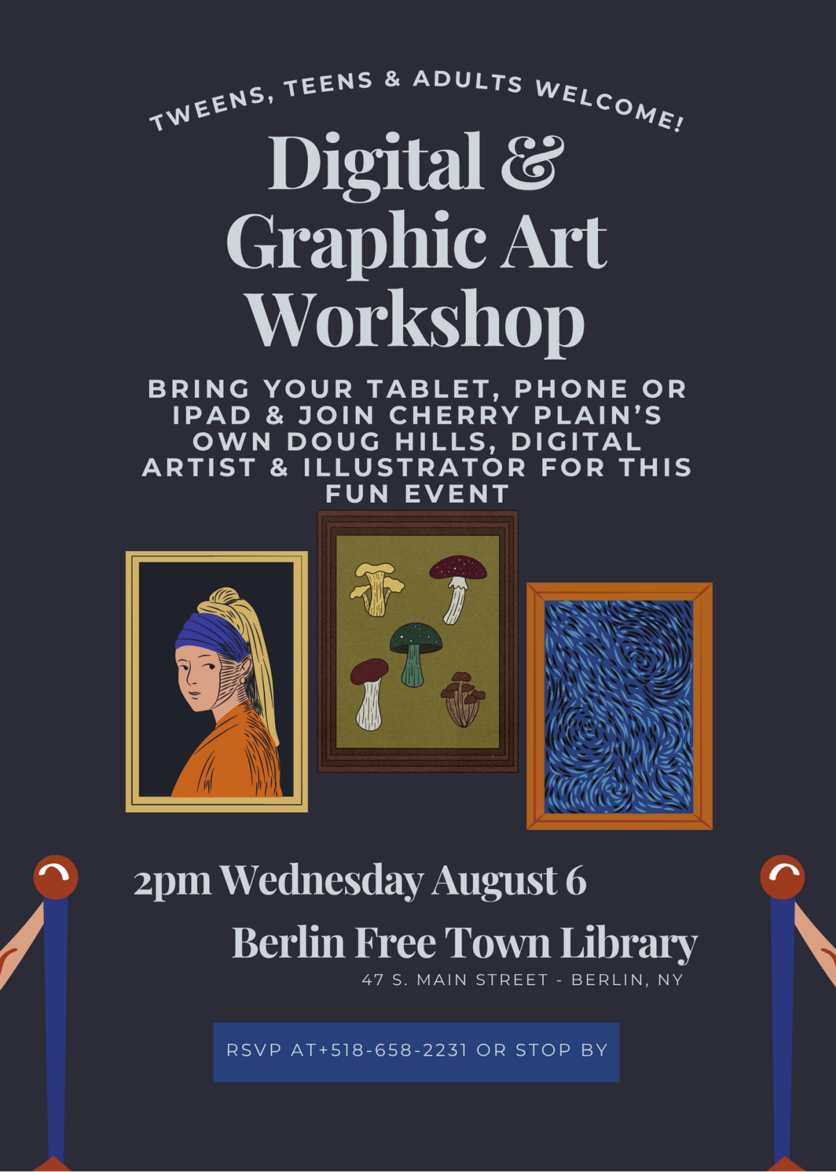 Digital and Graphic Art Workshop on August 6 at 2 pm