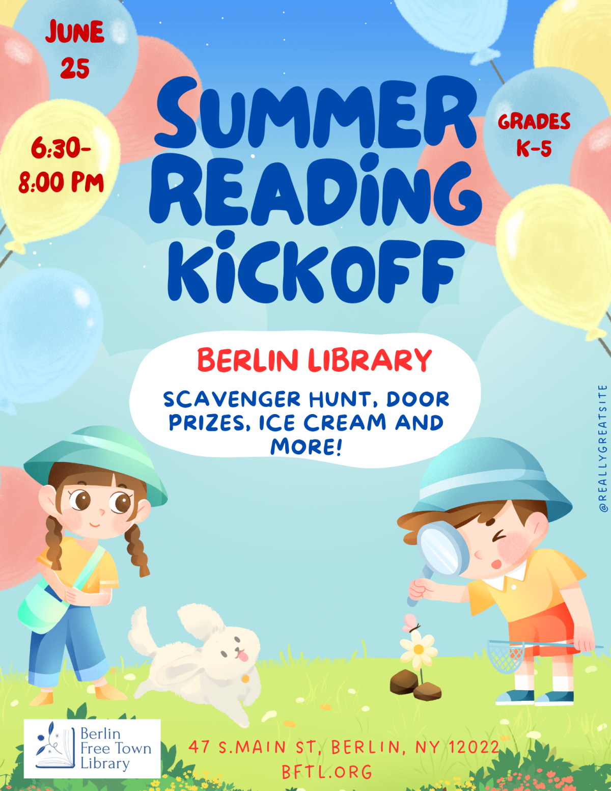 Summer Reading Kickoff June 25 at 6:30 pm