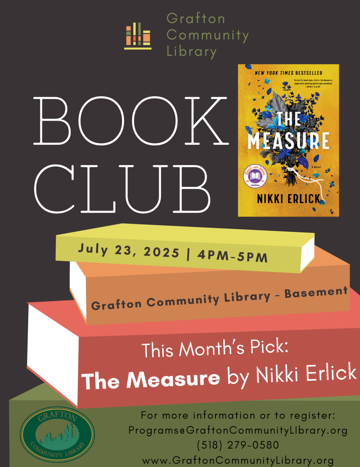 July's Book Club pick is The Measure by Nikki Erlick.
